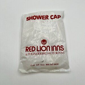 Vintage Red Lion Inns & Thunderbird Motor Inns Hotel Shower Cap Sealed Toiletry